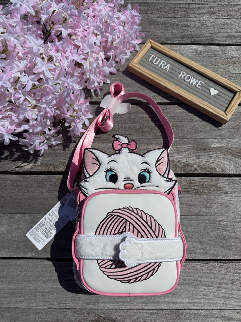Loungefly Disney Marie Crossbody Bag Aristocats Plush Pink Mini Bag NWT‎